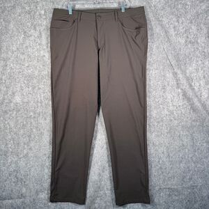 Lululemon ABC Pants Mens 38x33 Brown Warpstreme 5 Pocket Casual Classic LM5426S